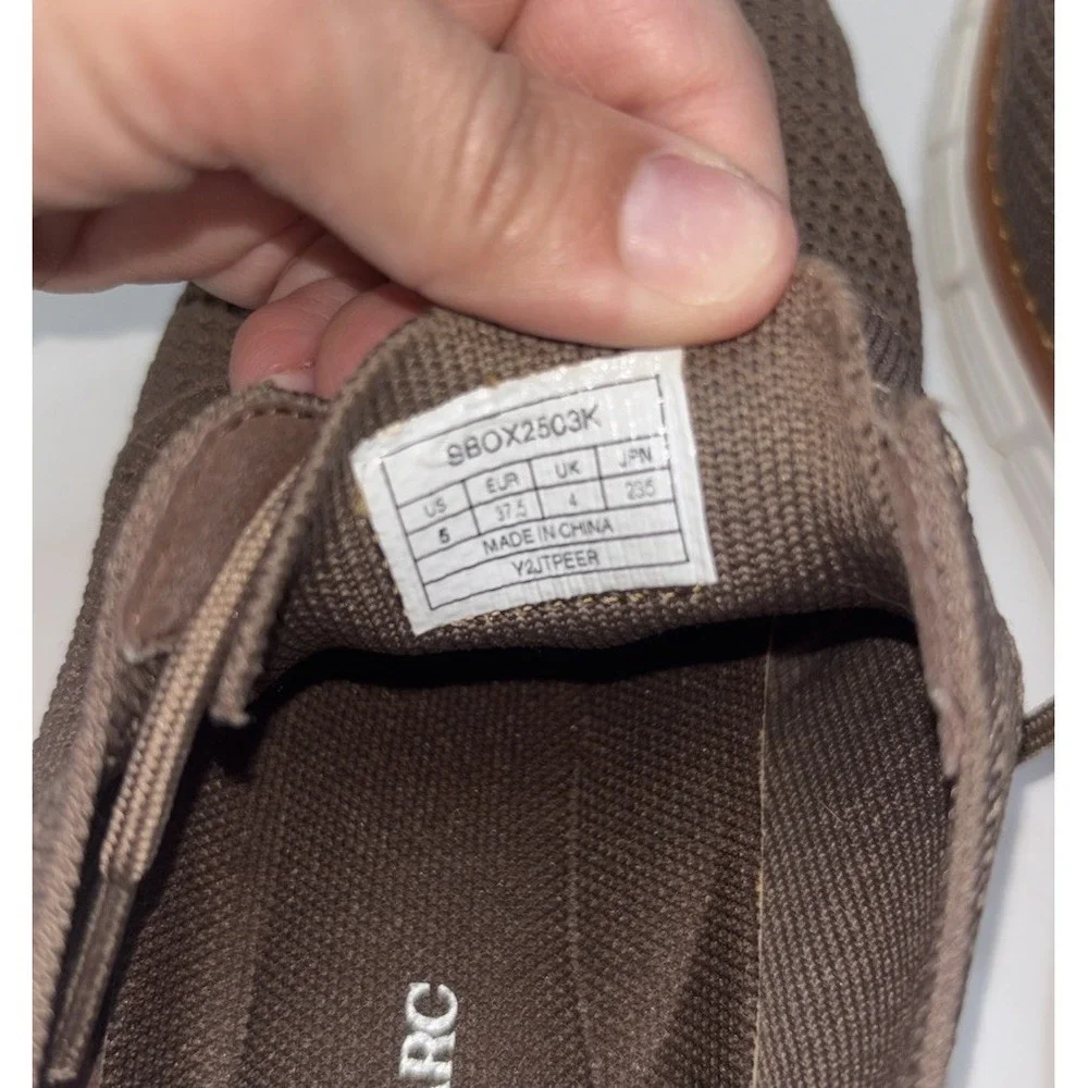 Bruno Marc Boys Lightweight Mesh Sneakers Lace Up Shoes Oxford Brown Size 5 US